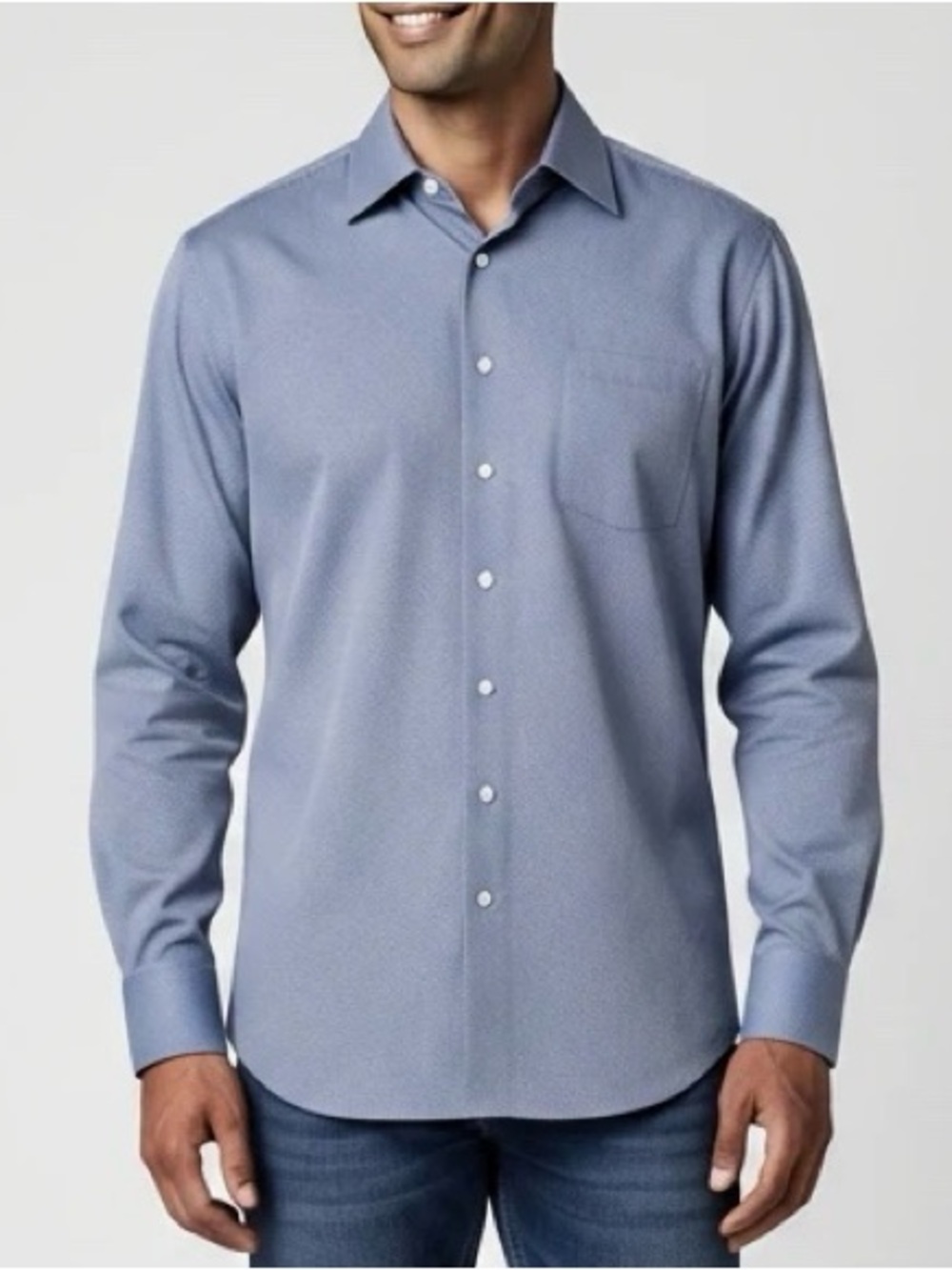 John W Nordstrom Blue & White Button Down Shirt